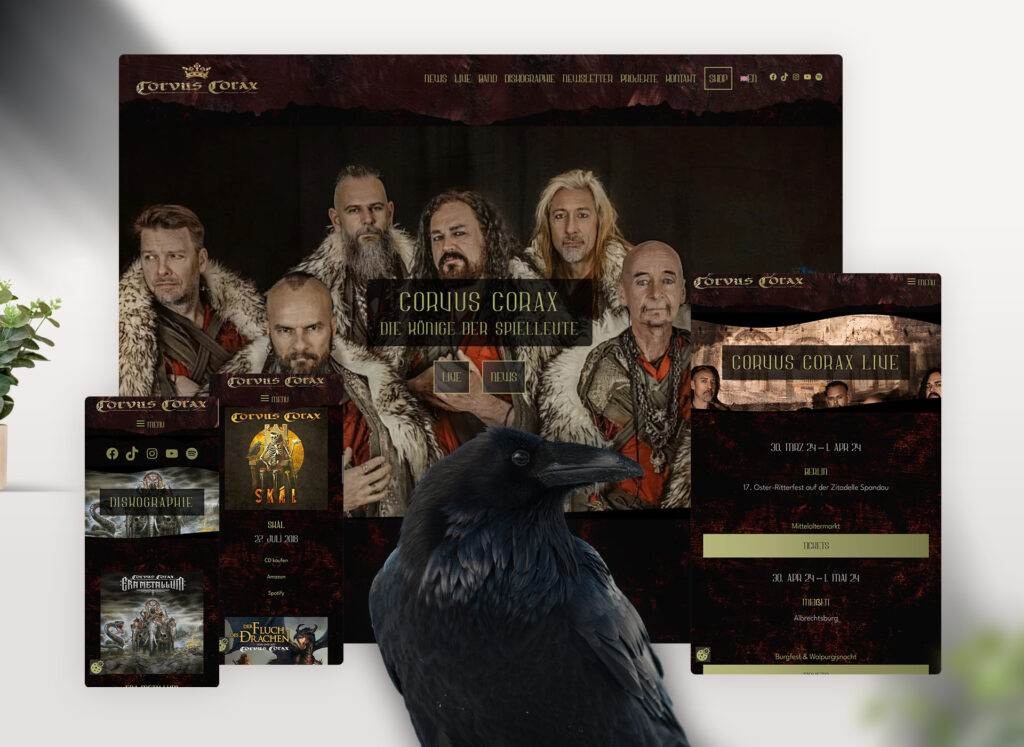 Webdesign & Webentwicklung: Corvus Corax