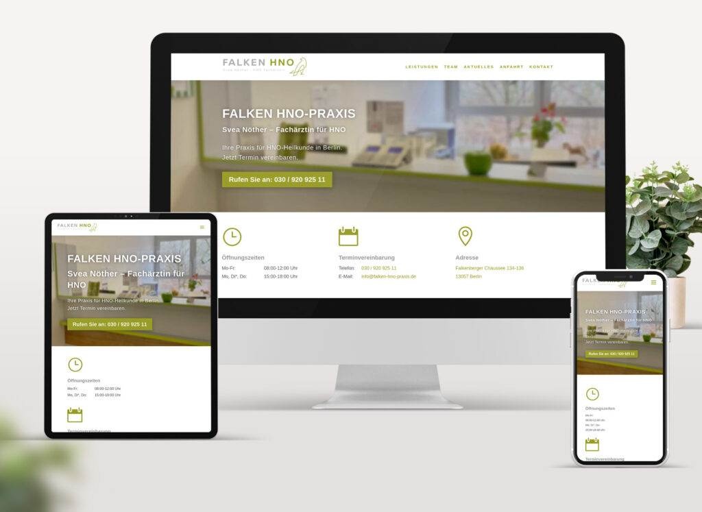 Webdesign & Website-Pflege: Falken HNO Praxis