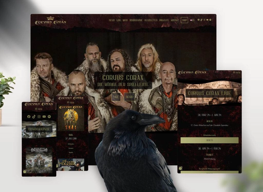 Webdesign & Webentwicklung: Corvus Corax