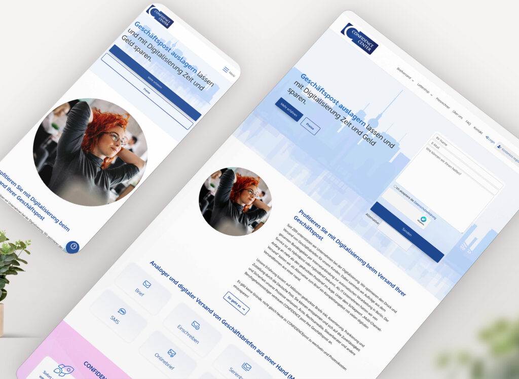 Webdesign & Webentwicklung: Relaunch CONFIDENCE POST