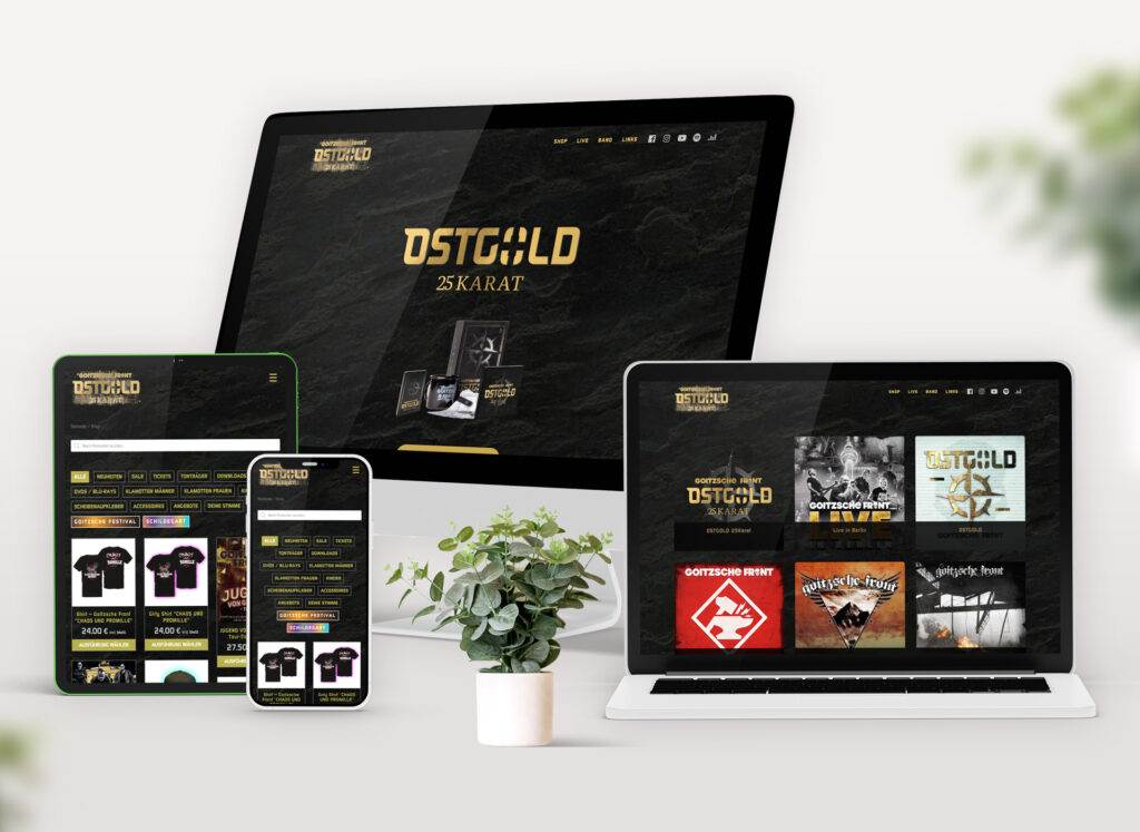 Webdesign: Landingpage für Goitzsche Front "OSTGOLD 25 Karat"